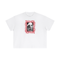 Shiver Sharks - Boxy High Cut - Red on white