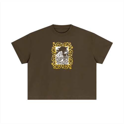 Shiver sharks - Boxy High Cut- Yellow text