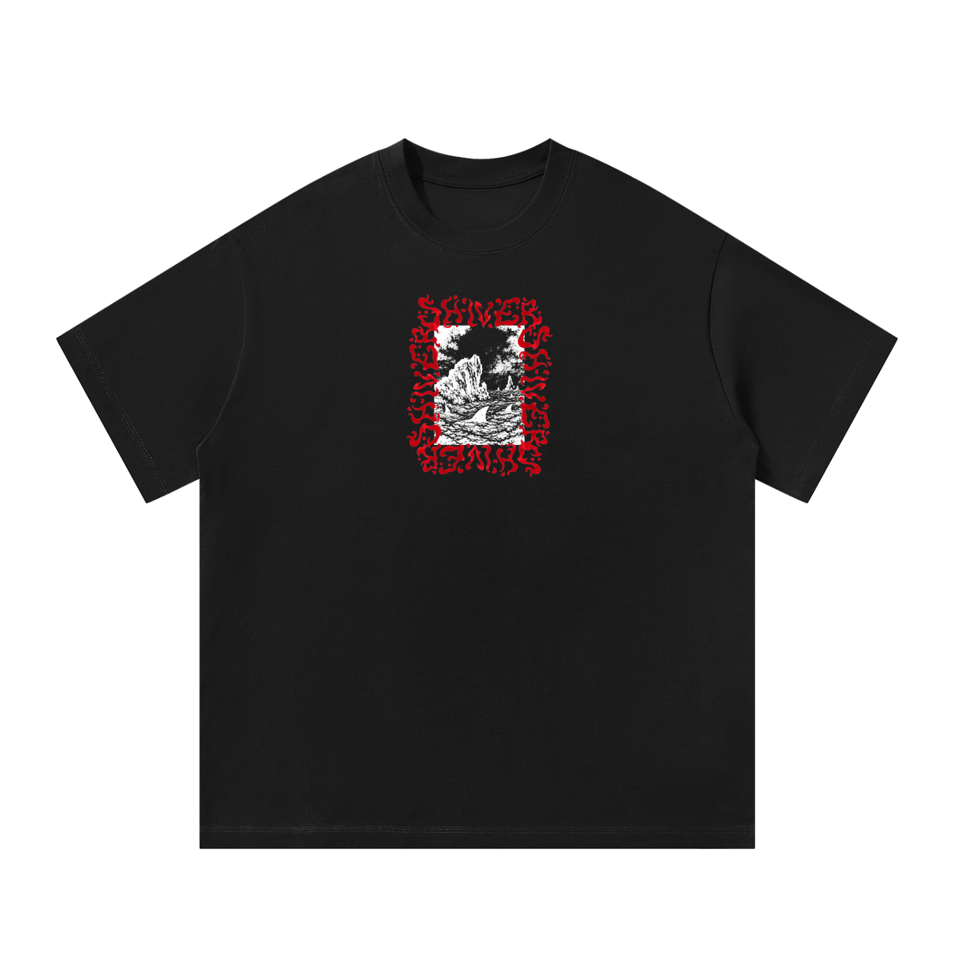 Sharks - Loose fit - Red text
