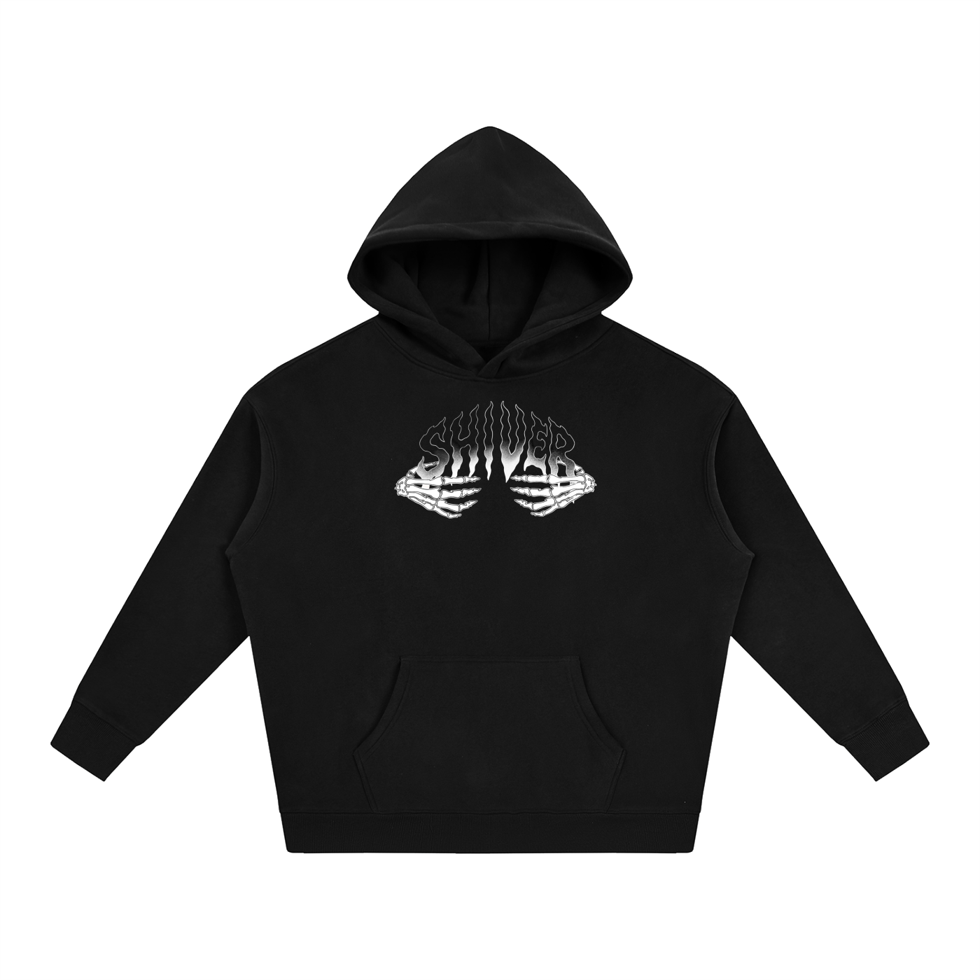 Skelly hands- Regular Fit Hoodie - Black
