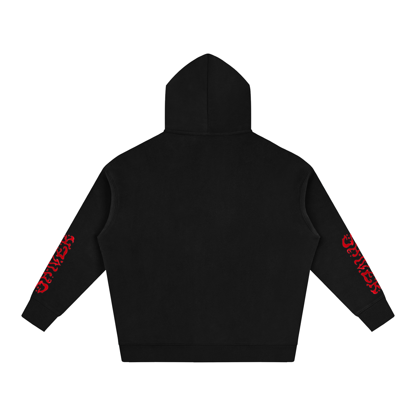 Shiver Sharks - Regular Fit Hoodie - Red on black