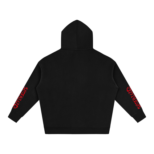 Sharks - Regular Fit Hoodie - Red on black